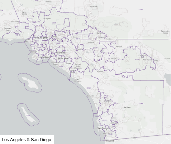 LA San Diego Congressional Map