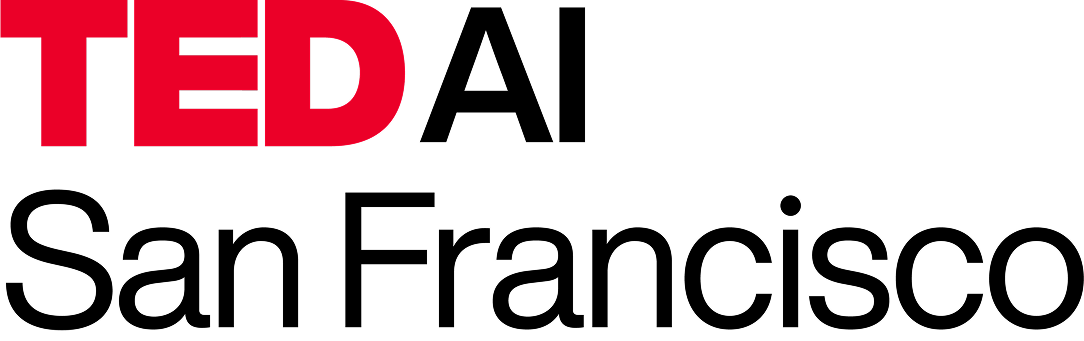 TED AI San Francisco logo with "TED" in bold red letters and "AI San Francisco" in black on a white background.