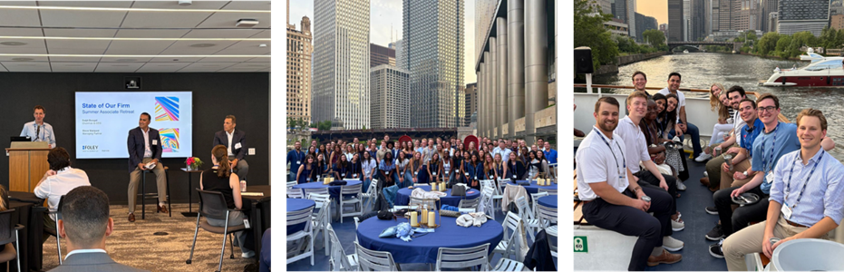 A group of people standing around tables and chairs

AI-generated content may be incorrect.