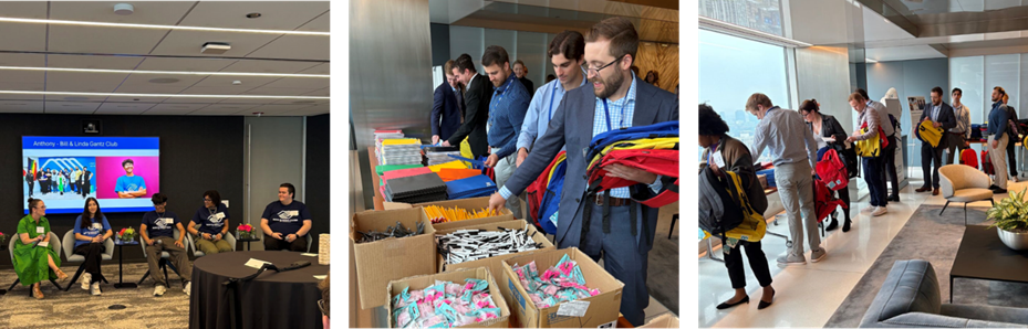 A group of men looking at boxes of clothes

AI-generated content may be incorrect.